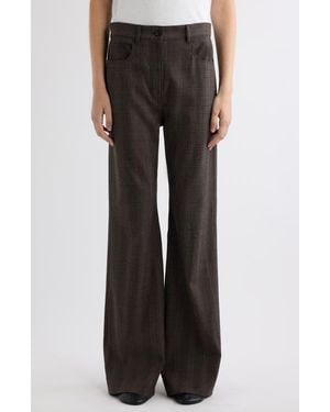 Acne Studios Wide Leg Wool Blend Pants - Black