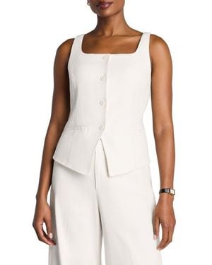 Spanx Button-Down Vest - White