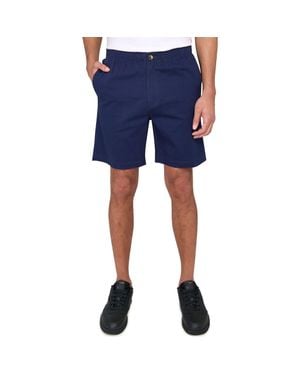 Con.struct Slim Fit Solid Drawstring Shorts - Blue
