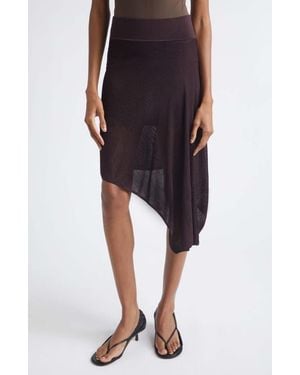 Jacquemus The Voile Asymmetric Draped Skirt - Black