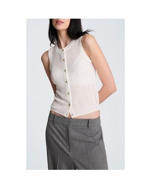 Kenneth Cole Rib Knit Vest - Gray