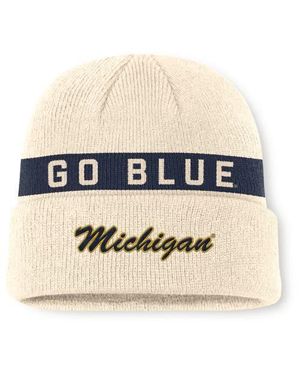 Nike Michigan Wolverines Peak Primetime Utility Cuffed Knit Hat - Blue