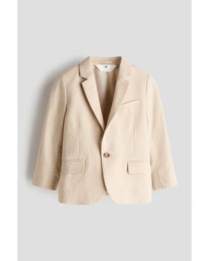 H&M Single-Breasted Jacket - Natural