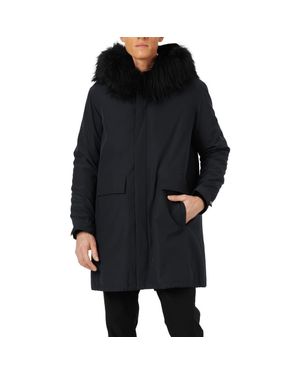 Gorski Parka With Genuine Shearling Trim - Black