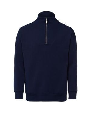 Hanro Natural Living Organic Cotton French Terry Sweatshirt - Blue