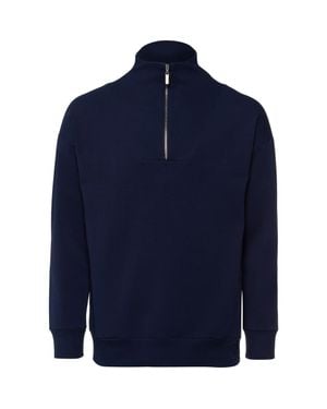 Hanro Natural Living Organic Cotton French Terry Sweatshirt - Blue