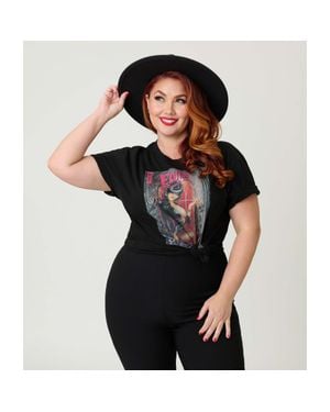 Unique Vintage Graphic Tee - Black