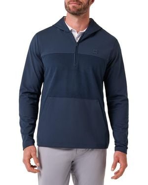 Travis Mathew Polar Seas Quarter Zip Pullover - Blue