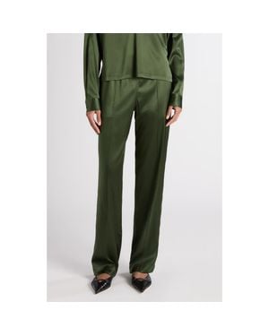 Tom Ford Stretch Silk Satin Pj Pants - Green