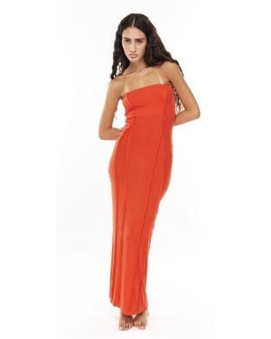 MOTHER OF ALL Papper Strapless Maxi Dress - Red
