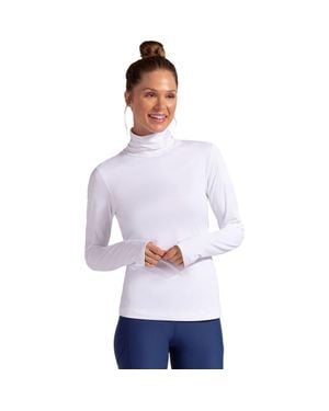 BloqUV Long Sleeve Uv Protection Turtleneck Shirt - White