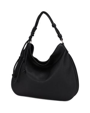 MALI + LILI Yasmin Vegan Leather Hobo Shoulder Bag - Black