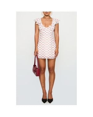 open lace back dress Polka Face Mini Dress