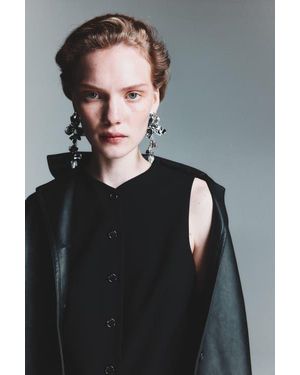 H&M Long Waistcoat - Black