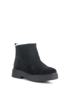 Bos. & Co. Insulated Waterproof Suede Wool-Lined Booties - Black
