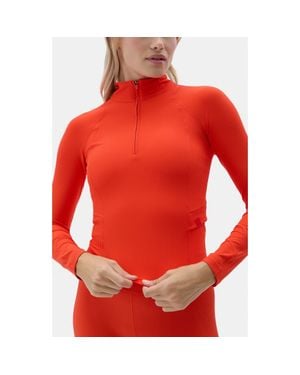 Halfdays Julie Quarter Zip Top - Red