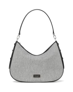 Kate Spade Liv Large Canvas Shoulder Bag - Gray