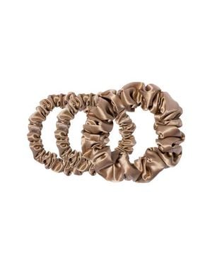 Slip 3-Pack Large & Small Silk Scrunchie Set - White