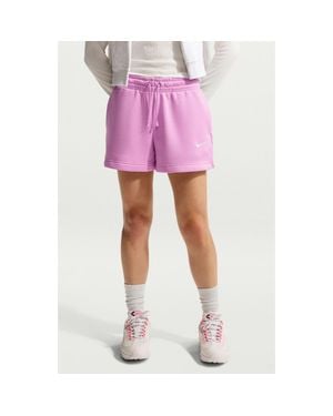 Nike Sportswear Phoenix Fleece Mid-Rise 4-Inch Shorts - Pink