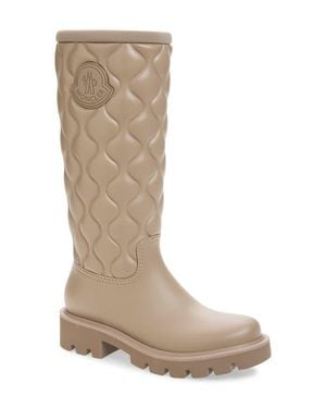 Moncler Kickstream Quilted Rain Boot - Brown