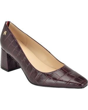 Tommy Hilfiger Opheili Block Heel Pump - Metallic