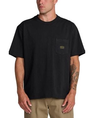 RVCA Americana Pocket Label Cotton T-Shirt - Black