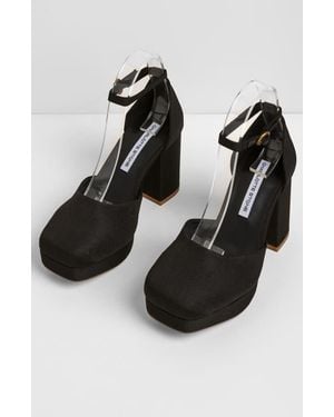 Charlotte Stone Libby Ankle Strap Platform Pump - Black