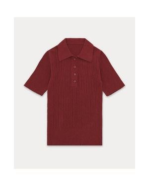 Fortela Camille Terry Polo Shirt - Red