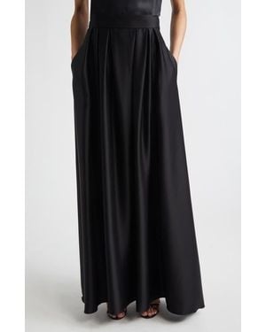 St. John Liquid Satin Skirt - Black