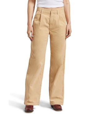 Brixton Ludlow High Waist Corduroy Pants - Natural