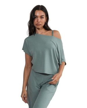 Vitaly Vital Off Shoulder Tee - Blue