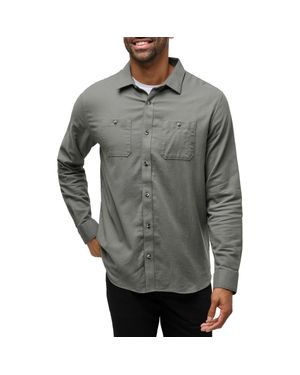 Travis Mathew Cloud Flannel Button-Up Shirt - Gray