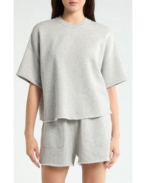 Lunya Silksweats Reversible Top - Gray