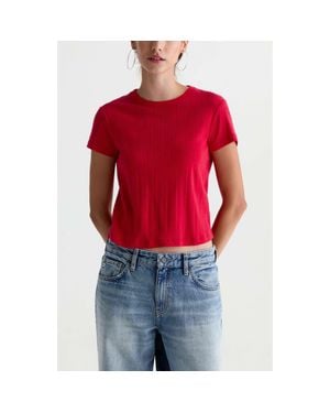 AG Jeans Sadie Crewneck Top - Red