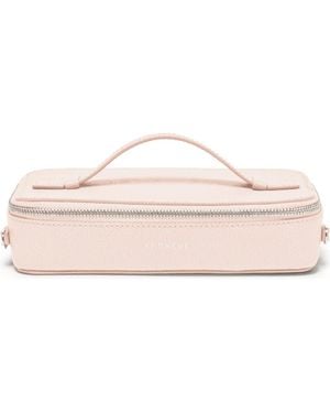 Senreve Jewelry Box Bag Pebbled Leather Ziparound Clutch - Pink