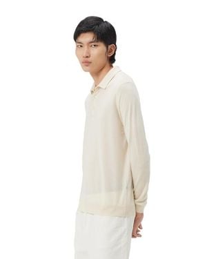 GOBI Mongolian Cashmere Cashmere Silk Polo - White