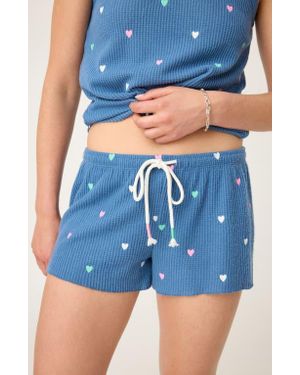 Pj Salvage Love Club Thermal Pajama Shorts - Blue