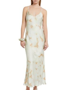 Ottod'Ame Printed Viscose Long Dress - White