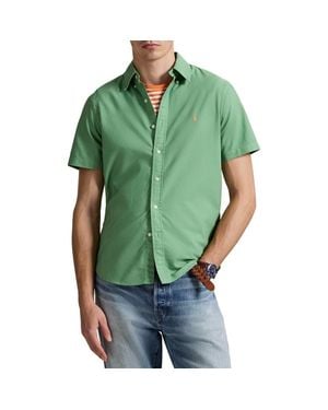 Polo Ralph Lauren Classic Oxford Short Sleeve Button-Down Shirt - Green