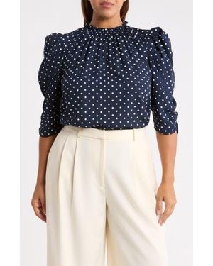 Sugarlips Dot Print Top - Blue