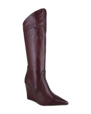 Zigi Karlin Pointed Toe Wedge Boot - Purple