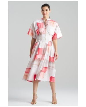 Natori Chiyo Pleat Release Dress - Red