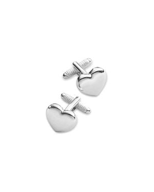 Paul Fredrick Heart Cufflink - White