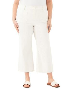 Karen Kane Lauren Stretch Cotton Crop Pants - White