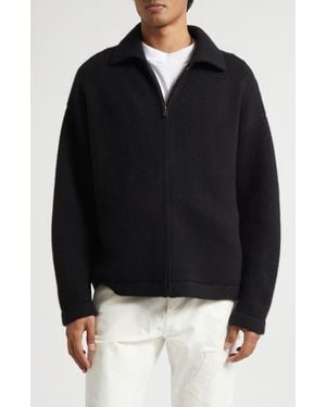 The Elder Statesman Hunter Cashmere Zip Cardigan - Black