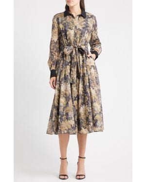Kobi Halperin Kobi Halperin 'Luna' Mixed Media Sheath Dress - Natural