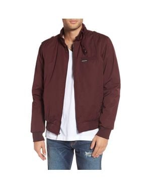 Members Only Heavy Iconic Racer Quilted Lining Jacket - Red