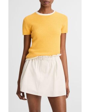 Vince Texture Crewneck Sweater - White