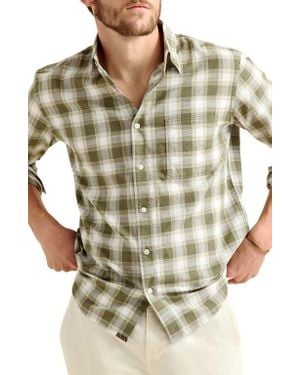 Billy Reid Bold Plaid Button-Up Shirt - Gray