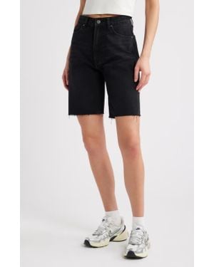 PTCL Mia High Waist Denim Bermuda Shorts - Black